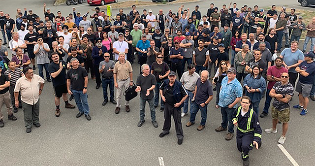 IAM Local Lodge 11 workers locked out by Avcorp Industries in Delta, B.C.