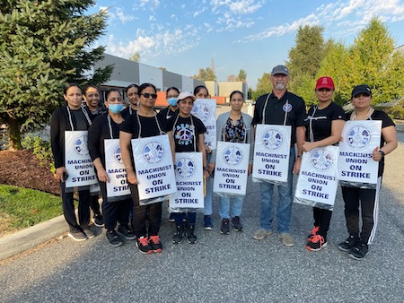 LL692 members at AK Draft and Seal strike for better wages